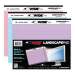 Roaring Spring Wide Landscape Pad, 74535, 40 Sheets, 11" x 9.5", Pack of 3