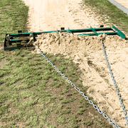 LANDZIE Drag Harrow Driveway Grader Landscape Power Rake for ATV, UTV, Tractor, Mower - 6 ft Reinforced Steel Two 3 ft Sections - Tow Behind Yard Lawn Leveling Tool with 4 ft Heavy Duty Chain