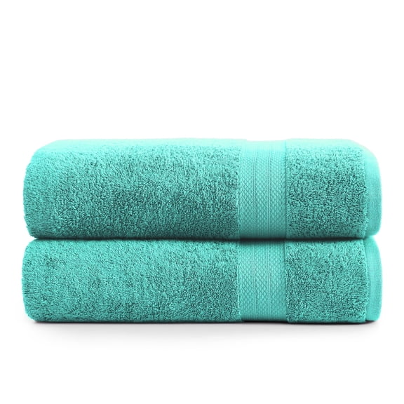 LANE LINEN Large Bath Sheets Set of 2 - 100% Cotton, 35x66 in, Hotel Quality & Quick-Dry - Teal