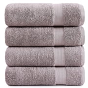 LANE LINEN 100% Cotton Bath Sheets, Set of 4 - 35x66 in, Extra Large, Plush & Hotel Quality - Platinum