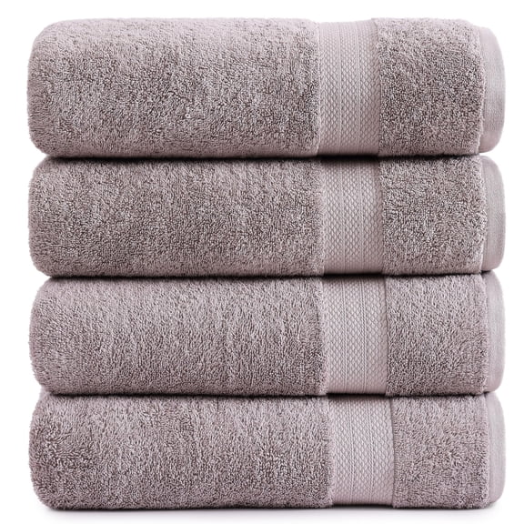 LANE LINEN 100% Cotton Bath Sheets, Set of 4 - 35x66 in, Extra Large, Plush & Hotel Quality - Platinum