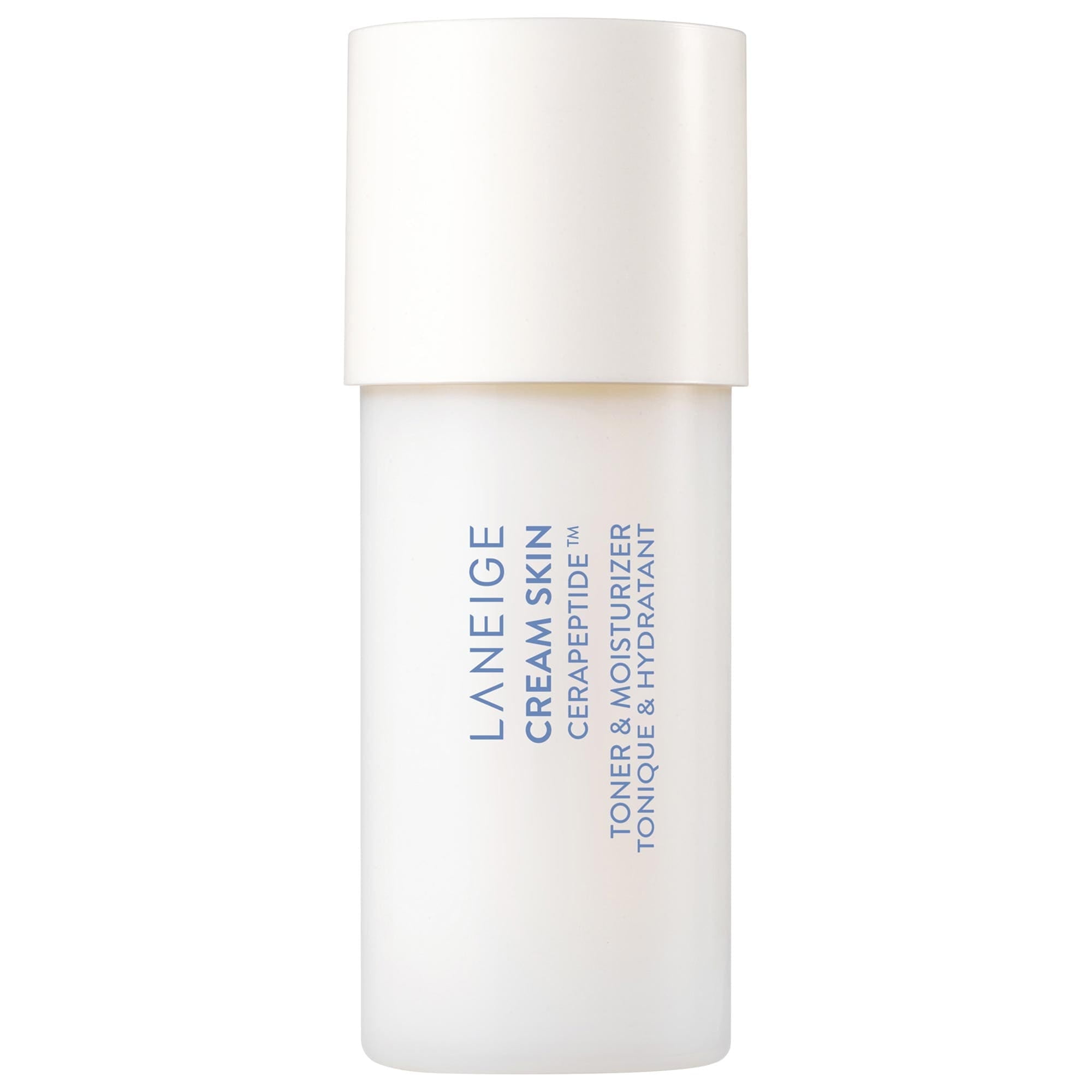LANEIGE Mini Cream Skin Refillable Toner & Moisturizer with Ceramides and Peptides - Size: 1.69 oz / 50 ml