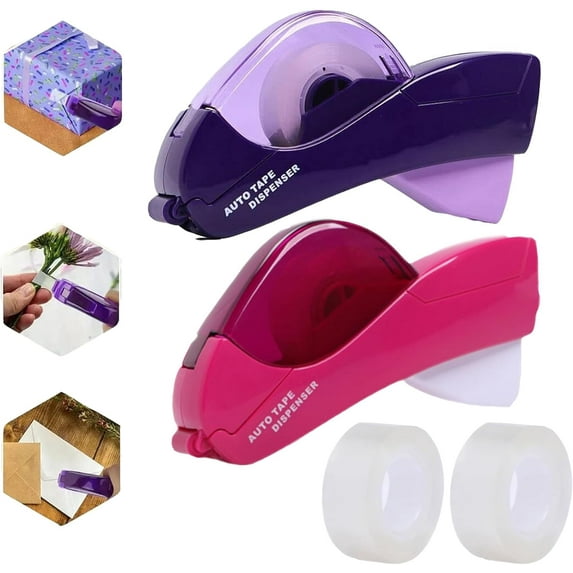 LANFENG Automatic Tape Dispenser, All-Inclusive Handheld Tape Cutter, Handheld Packaging Tape Dispenser Gun with Cutter, Auto Tape Dispenser and Cutter Includes