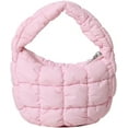 thumbnail image 1 of LANFENG Bag Mini Puffy Quilted Handbag Soft Puffer Tote Bag for Women Cute Wrist Bubble Bag Lightweight Nylon Clutch Purse, 1 of 9