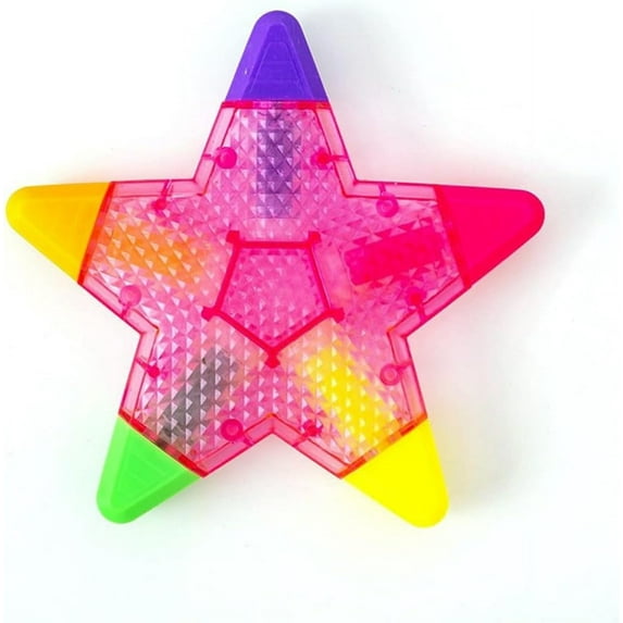 LANFENG Beautiful Colorful Star Shape Highlighter Marker, 5 Color in 1 Star Multicolor Highlighter Pen for Note Taking, Journal Planner, Coloring Book, etc. (Blue)