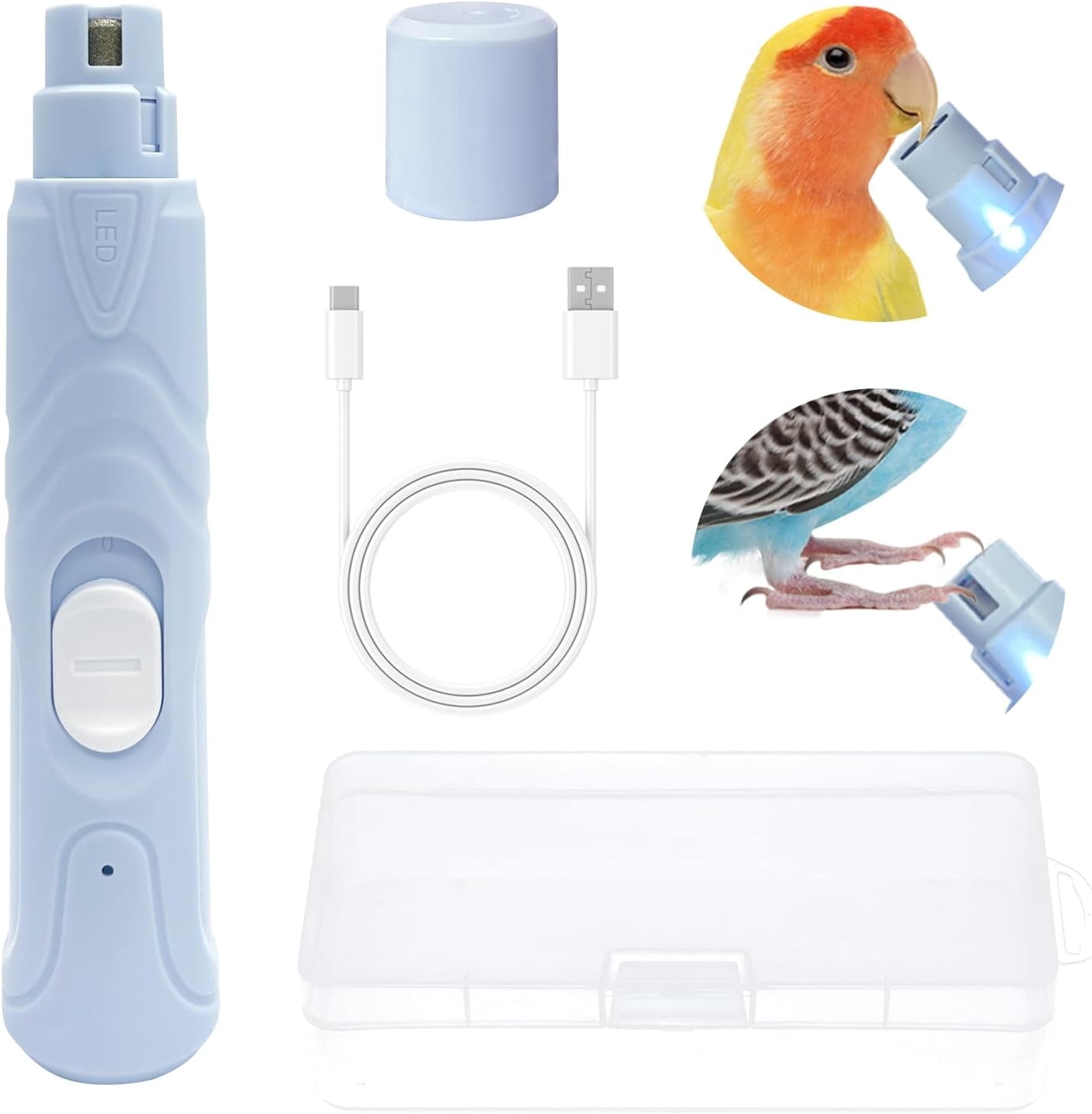 LANFENG Bird Nail Grinder Bird Beak Grinder Silenced Bird Nail File ...