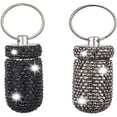 thumbnail image 1 of LANFENG Bling Aluminum Mini Pill Holder Keychain 2 Pcs Waterproof Portable Case, 1 of 10