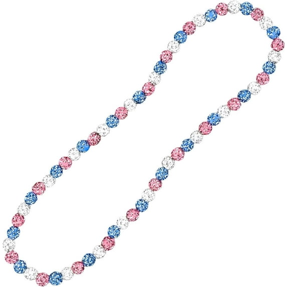 LANFENG Bling Baseball Necklace Ice Collection Necklace for Competitive Athletes,Glitter Rhinestone Ball Necklaces for Men Women Inspired Sports Jewelry Gift Accessory