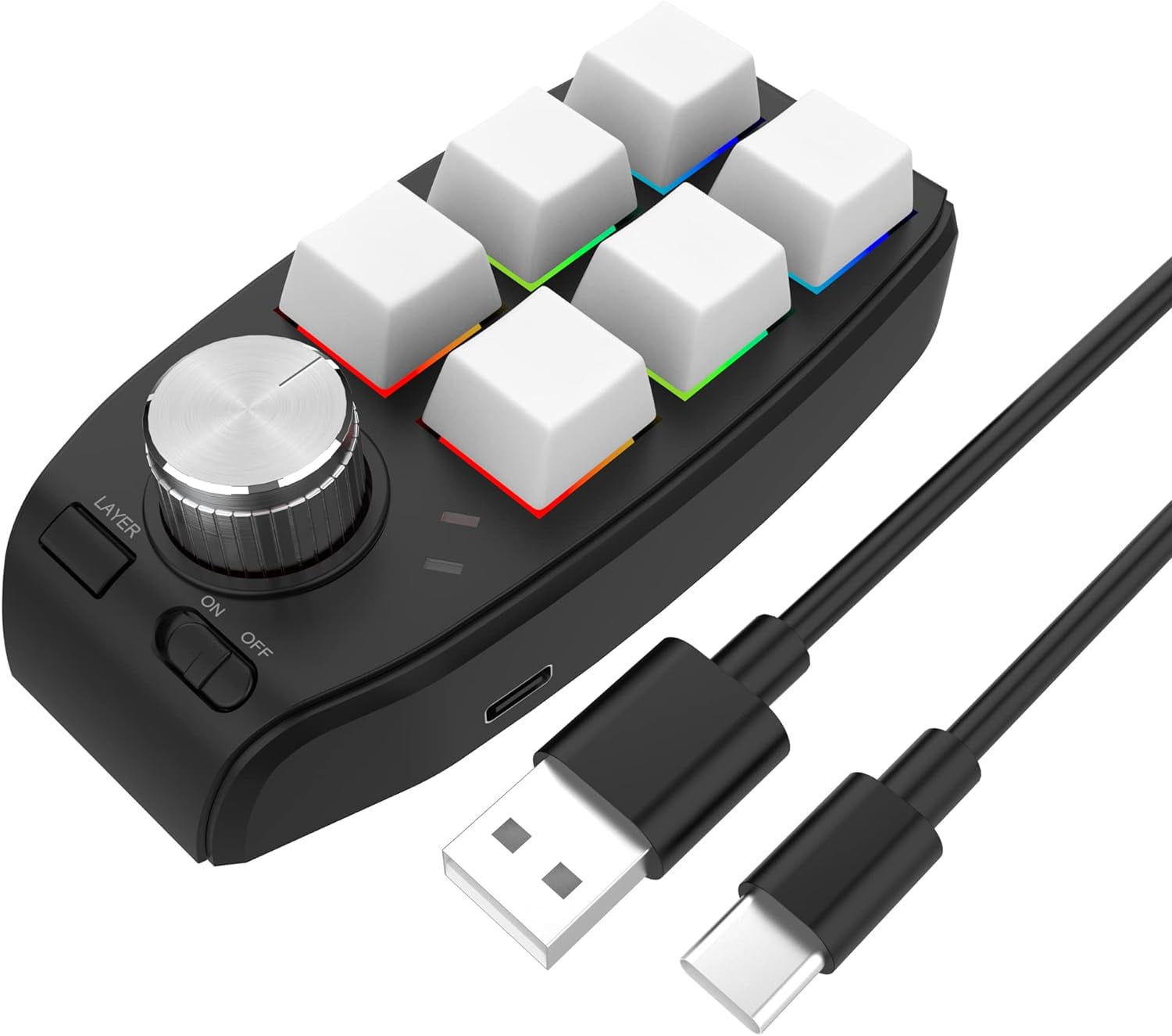 LANFENG Bluetooth Mini Keyboard for Gaming & Productivity Black 6 Keys ...