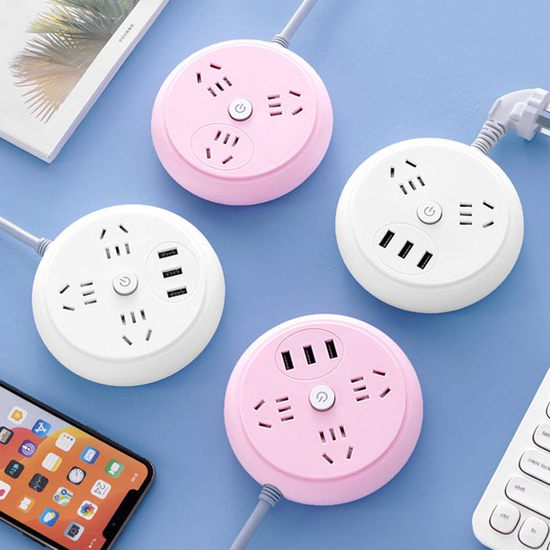 LANFENG Compact Power Strip: 4 Outlets 3 USB 70 - Walmart Business Supplies