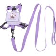 thumbnail image 1 of LANFENG Dog Backpack Harness with Leash Pet Vest with Saddle Bag Cute Rabbit Shape Pet Backpack Self Carrier Backpack Outdoor or Small Medium Dogs - Purple M, 1 of 7