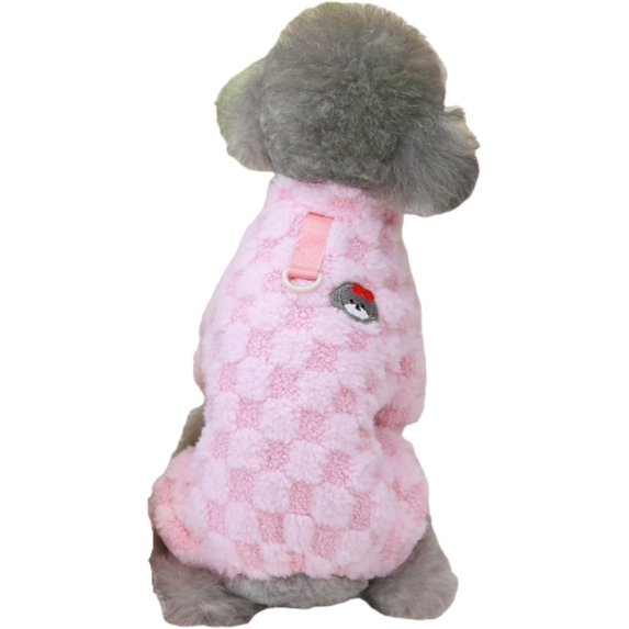 LANFENG Dog Winter Sweater Warm Dog Coat Plush Dog Pajamas Small Dog Jacket Dog Sweatshirt Pet Clothing Bodysuit Overalls for Dogs Puppy Jumpsuit Dog Outfit