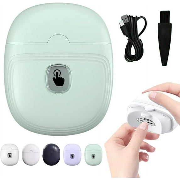 LANFENG Electric Nail Clipper Automatic Fingernail Clippers Cutter Nail Trimmer for Adults Seniors, Rechargeable Electric Finger Toe Nail Clippers for Men Women Thick Nails