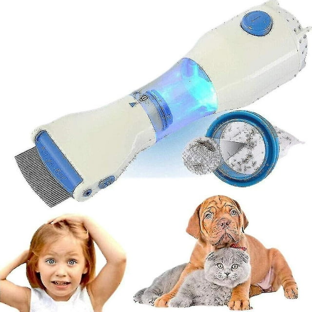 LANFENG Electric Vacuum Head Lice Nit Comb Brush Pet Dog Flea Filter