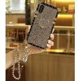 thumbnail image 1 of LANFENG Elegant Premium Bling Black Case with Crystal Neck Strap for iPhone XR 6.1" Protective Decoration, 1 of 10