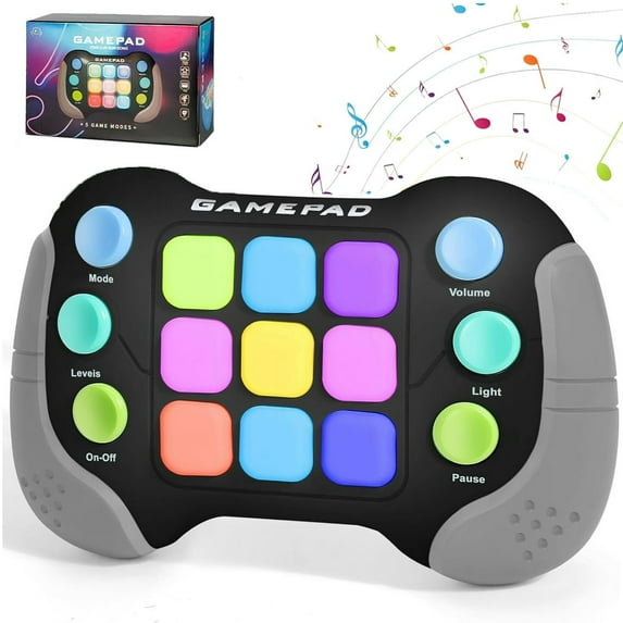 LANFENG Fast Push Pop it Game Fidget Toys Flashing Handheld Light Up Kids Teens Adults Quick Bubble Buttons Gamepad STEM Christmas Birthday Gifts 3-12 Year Old Boys