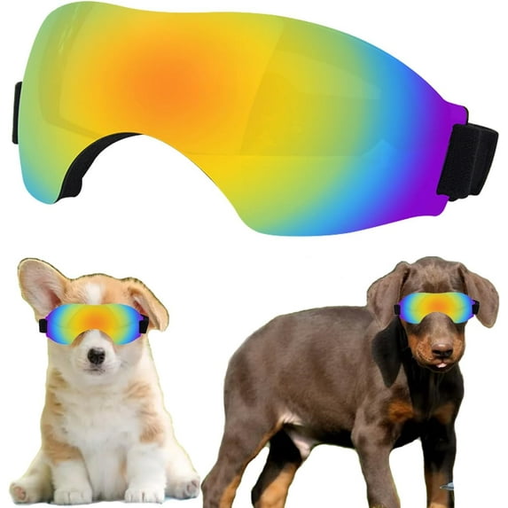 LANFENG Frameless Lenses Blue Adjustable Pet Sunglasses Eyewear Windproof Making Your Pet Stylish