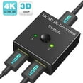 LANFENG HDMI Switch BiDirectional Switcher 1 in 2 Out / 2 in 1 Out