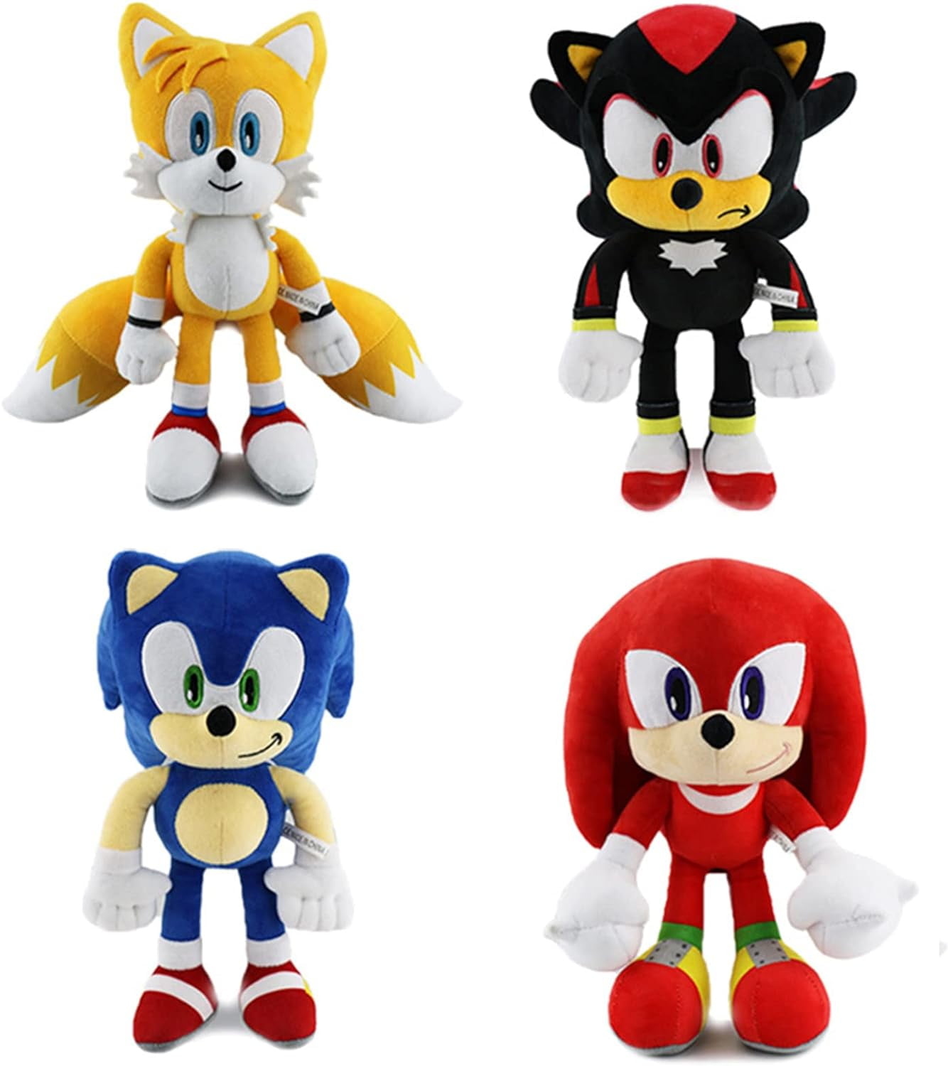 LANFENG Hedgehog 11.8” Plush Toys  for Knuckles Shadow Tails Plush Doll Toys Gifts for Boys and Girls Cartoon Character Plush Children (4 pcs)