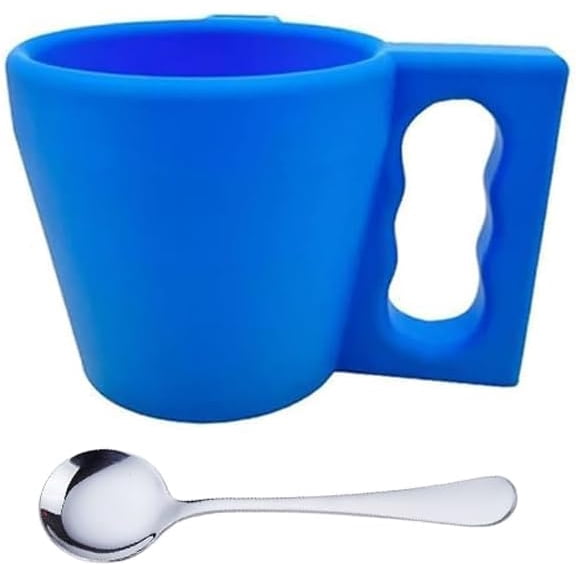 LANFENG Ice Cream Pint Holder, Ice Cream Pint Cup Holder with Scoop and Frostproof Handle, Leak-Proof Insulated Cup Sleeve (Blue)