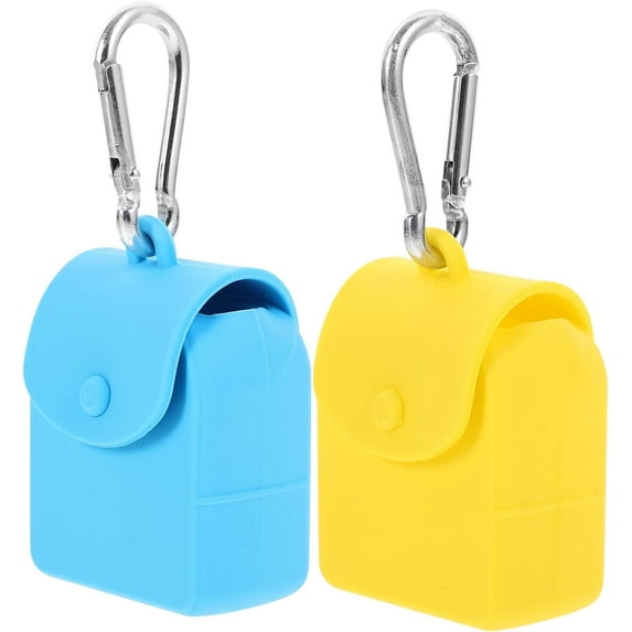 LANFENG Mini Keychain Coin 2pcs Bag Mini Backpack Keychain Mini Purse Organizer Coin Pouch Keychain Blue Keychain Cable Organizer Bag Key Holder Wallet Keychain