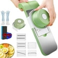thumbnail image 1 of LANFENG Multifunctional Vegetable Cutter, Portable Mandoline Slicer for Kitchen, Adjustable Vegetable Cutter with Stainless Steel Blades, 1 of 7