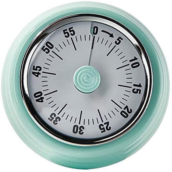LANFENG No battery mechanical timer, kitchen timer with magnet, time manager, can be used for cooking, learning, baking, exercise, etc, beautiful appearance, easy to use (green)