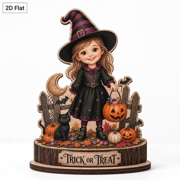 LANG ECOMMERCE Personalized Halloween Sign Custom Photo Wooden Desk Decor Autumn Pumpkin Spooky Gift