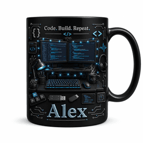 LANG ECOMMERCE Personalized Mug Gift Software Developer Coding Workstation for Programmers