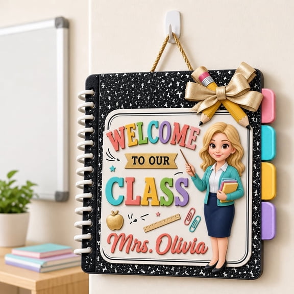 LANG ECOMMERCE Personalized Wood Sign Welcome To Class Wood Classroom Decor Teacher Gift
