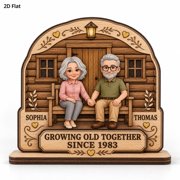 LANG ECOMMERCE Personalized Wooden Plaque for Decor Endless Love 2-Layered Cabin House Decor Anniversary Couple