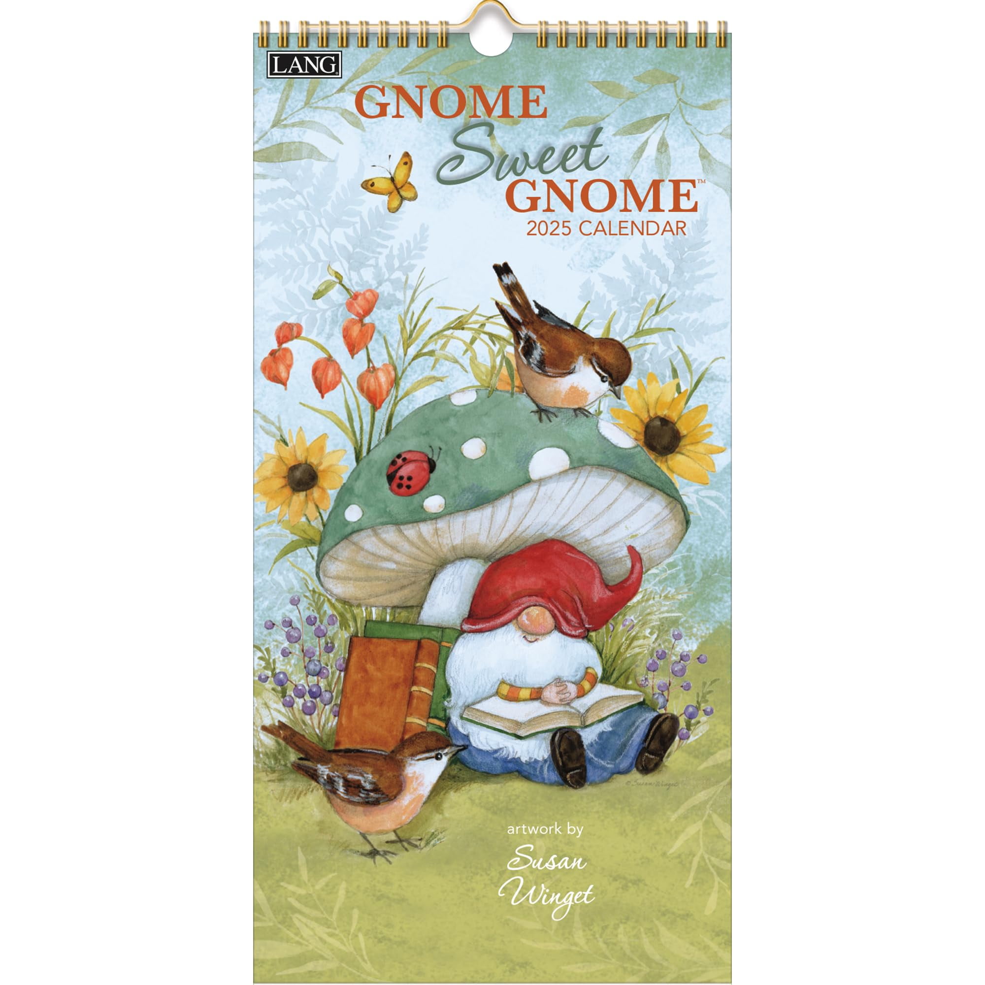 LANG Gnome Sweet Gnome 2025 Vertical Wall Calendar (25991079150