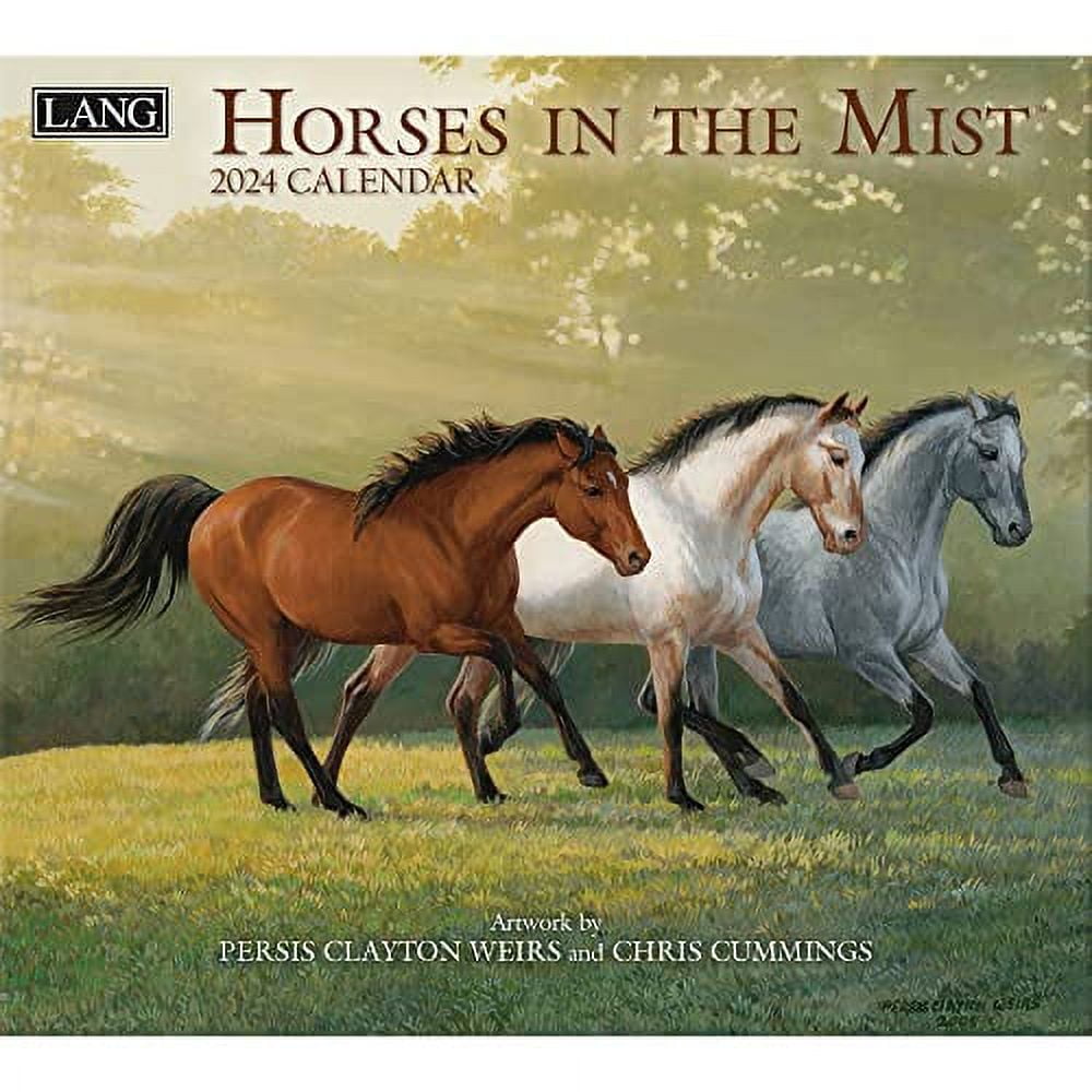 LANG ArtInspired Horses In The Mist 2024 Wall Calendar with Animal