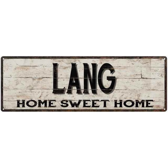 LANG Rustic Home Sweet Home Sign Gift 6x18 Metal Decor 206180084499