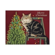 LANG Stringing Lights Boxed Christmas Cards, Linen Embossed, 18 Cards