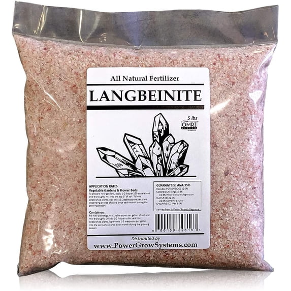 LANGBEINITE - Sulfate of Potash Magnesia (K-MAG) Organic Fertilizer 0-0-22 (5 pounds)