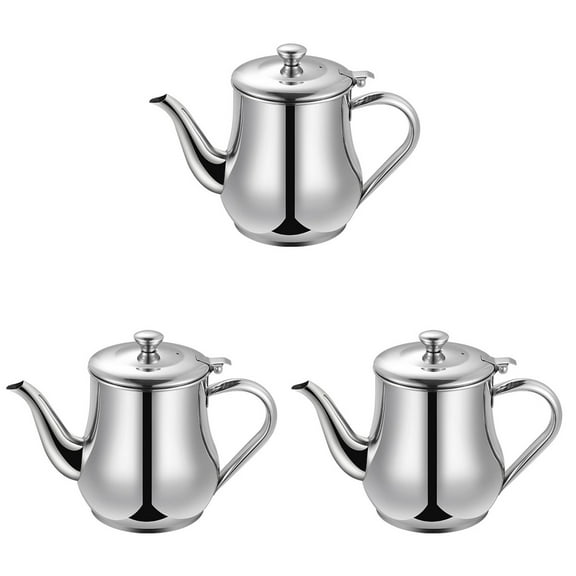 LANGERIY 3pcs Kitchen Bacon Grease Container Metal Oil Pot Grease Can with Strainer Oil Container