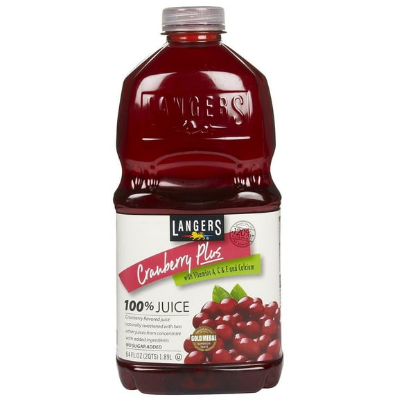 LANGERS CRANBERRY PLUS JUICE PLASTIC BOTTLE 1 CT 64 OZ (Pack of 6)