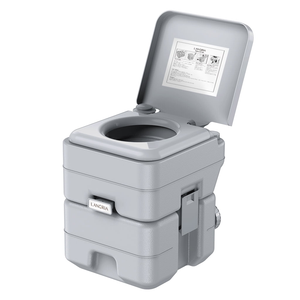 LANGRIA Portable Toilet 5.3 gal for Camping, Outdo