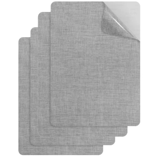 LANGSONGHONG 4Pcs Canvas Repair Patch Self-Adhesive Linen Fabric Patch for Sofas and Furniture 8" x 11"
