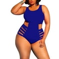 thumbnail image 1 of LANGWYQU Slim Plus Size Hollow-up One Piece Swimsuit, (Women's), 1 of 4