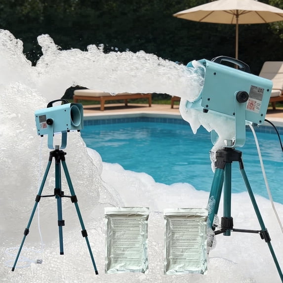 Bd Machine LANGXUN 600W Blue Foam Machine with Tripod Stand & 2 packs Solution ...