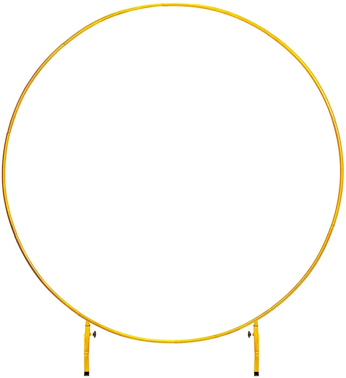 LANGXUN Large Size Golden Metal Round Balloon Arch kit Decoration, for Birthday Party Decoration, Wedding Decoration, Graduation Decorations and Baby Shower Photo Background Decoration (4.9ft)