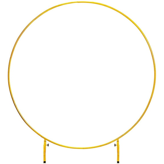 LANGXUN Large Size Golden Metal Round Balloon Arch kit Decoration, for Birthday Party Decoration, Wedding Decoration, Graduation Decorations and Baby Shower Photo Background Decoration (4.9ft)