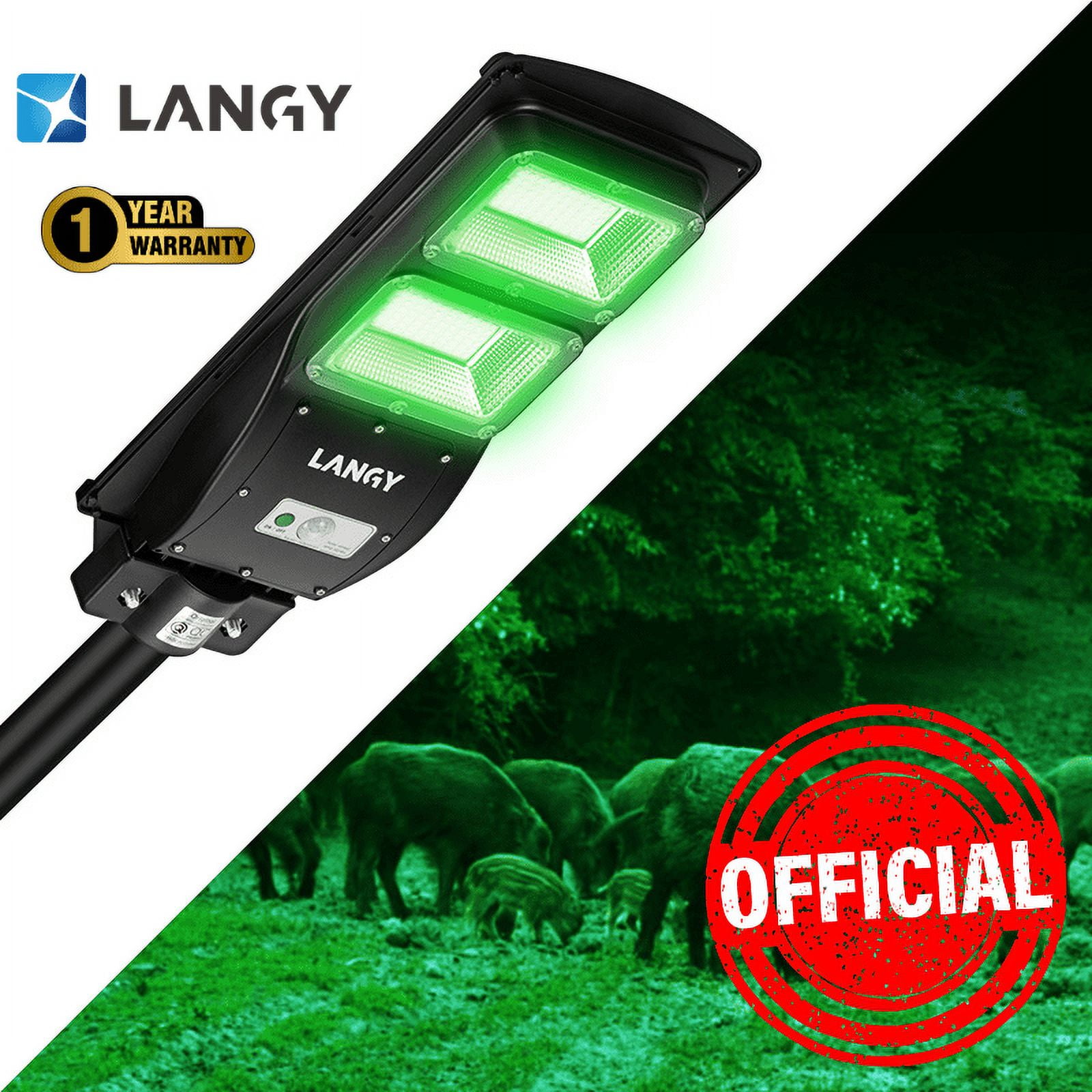 LANGY Hog Hunting Lights, Solar Green Light for Hunting Hogs Deers
