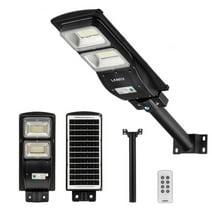 LANGY Upgraded 60W Solar Street Light 6000 Lumens Outdoor,10000mAH Battery,120 LED Street Light Solar Powered with Remote Control,Dusk to Dawn Outdoor Lighting with Motion Sensor,Waterproof