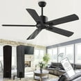 thumbnail image 1 of LANHAI XAUJX 52” Ceiling Fan with Remote Control, 6 Speeds, Reversible DC Motor, Indoor/Outdoor, 1 of 12