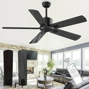 LANHAI XAUJX 52” Ceiling Fan with Remote Control, 6 Speeds, Reversible DC Motor, Indoor/Outdoor