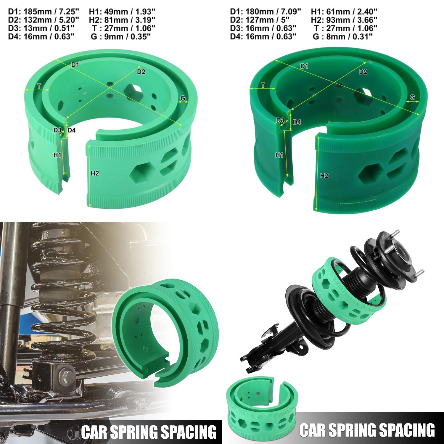 Spring Rabber LANHSM Enhance your driving experience with a set of 2 high-quality ...