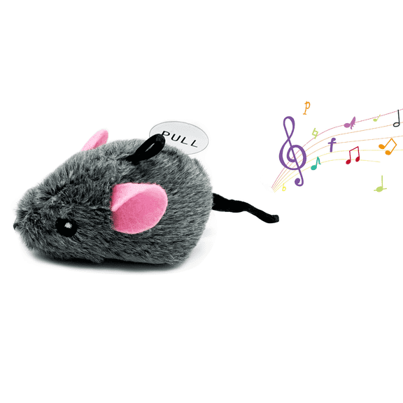 LANHUE Interactive Cat Toys (No Flying) with Mouse Sounds for Indoor Cats to Play Alone and Squeak, Melody Chaser Play and Squeak Kitten Toy for Boredom